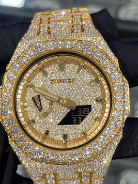 Fully Gold Iced Out Casio G-Shock